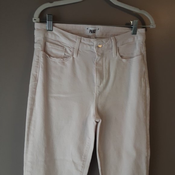 PAIGE Women's Hoxton Straight Ankle Blush Pink Jeans Size 29 - Picture 2 of 12